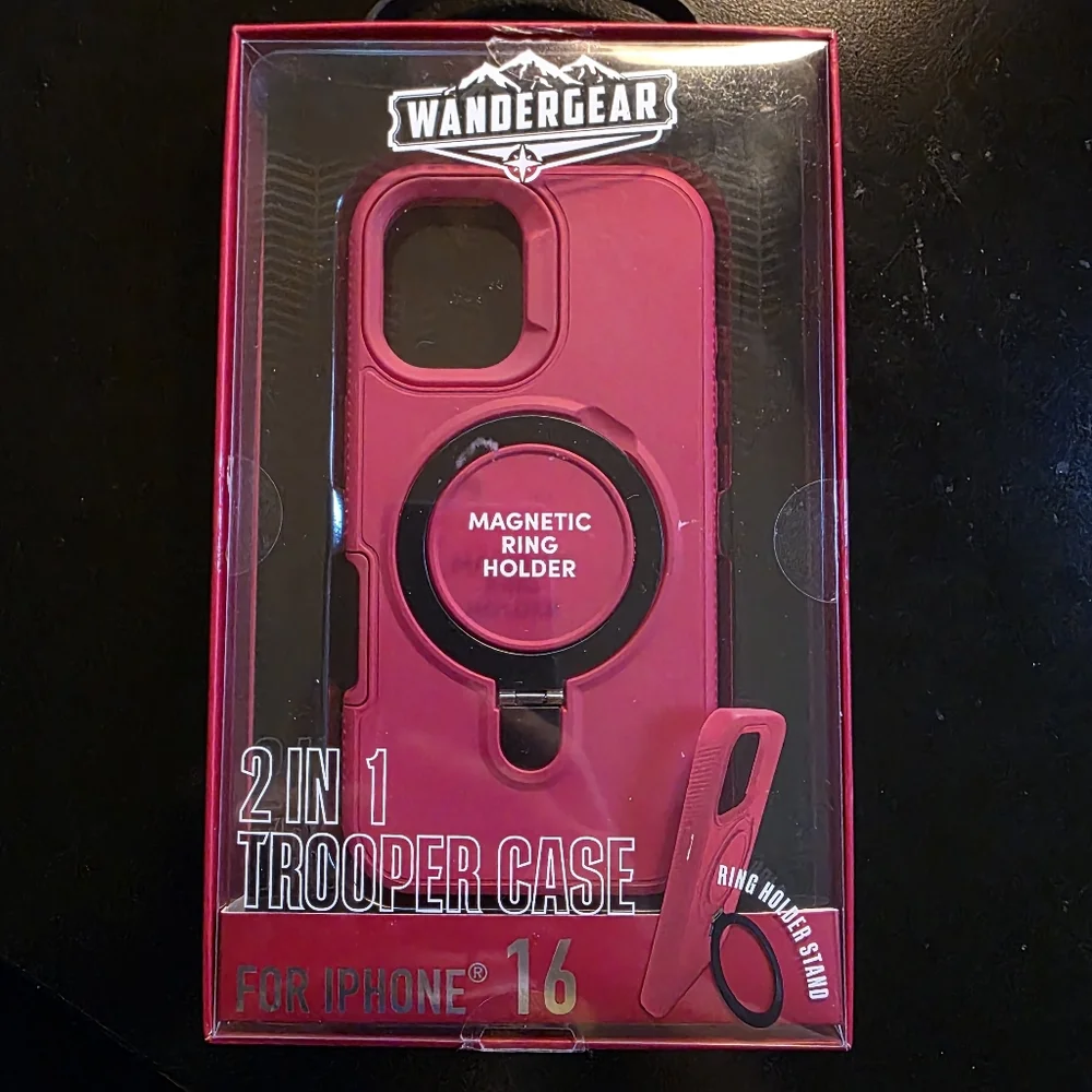 Wandergear 2 In1 TROOPER CASE Iphone 16 New Open Box RED